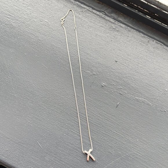 Vintage Cross Pendant Necklace Sterling Silver .925 with 16-18" Box Link Chain - Picture 3 of 7